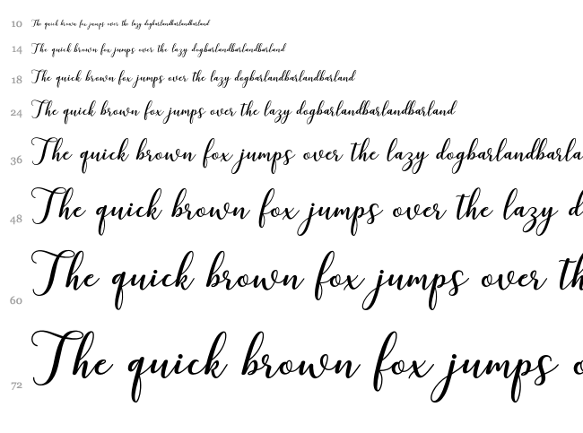 Kissita font waterfall
